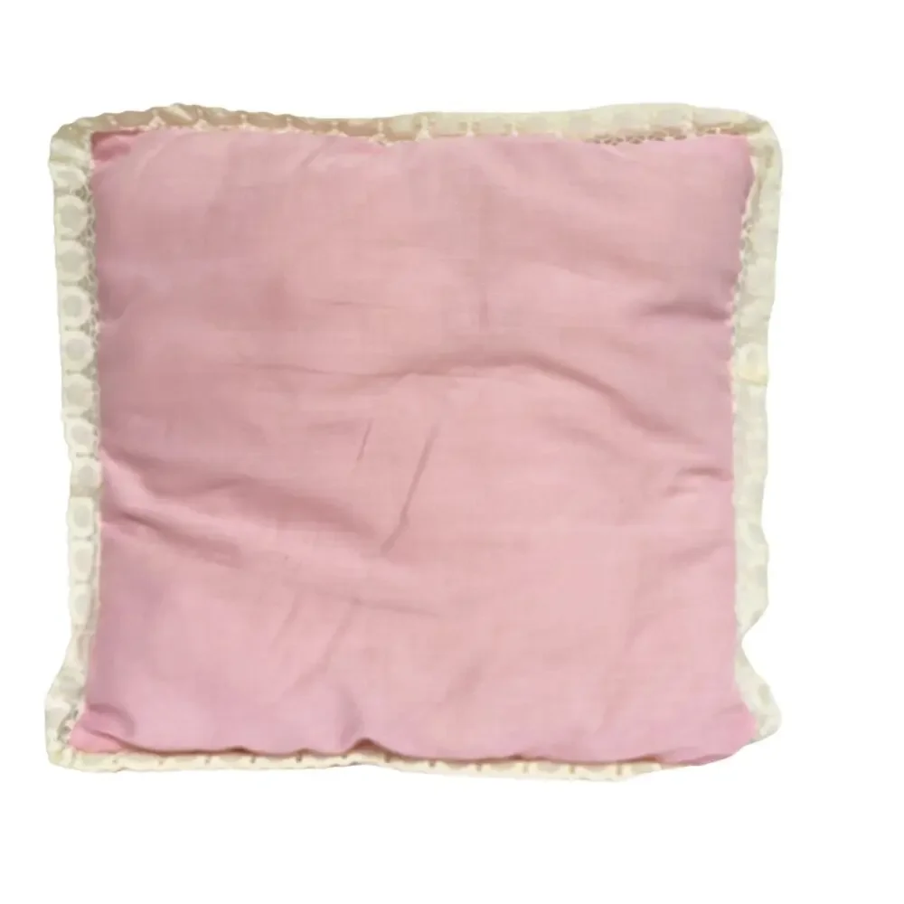 Vintage TheDebra Kaye Dancers Betsy Hand Embroidered Lace Trim Decorative Pillow